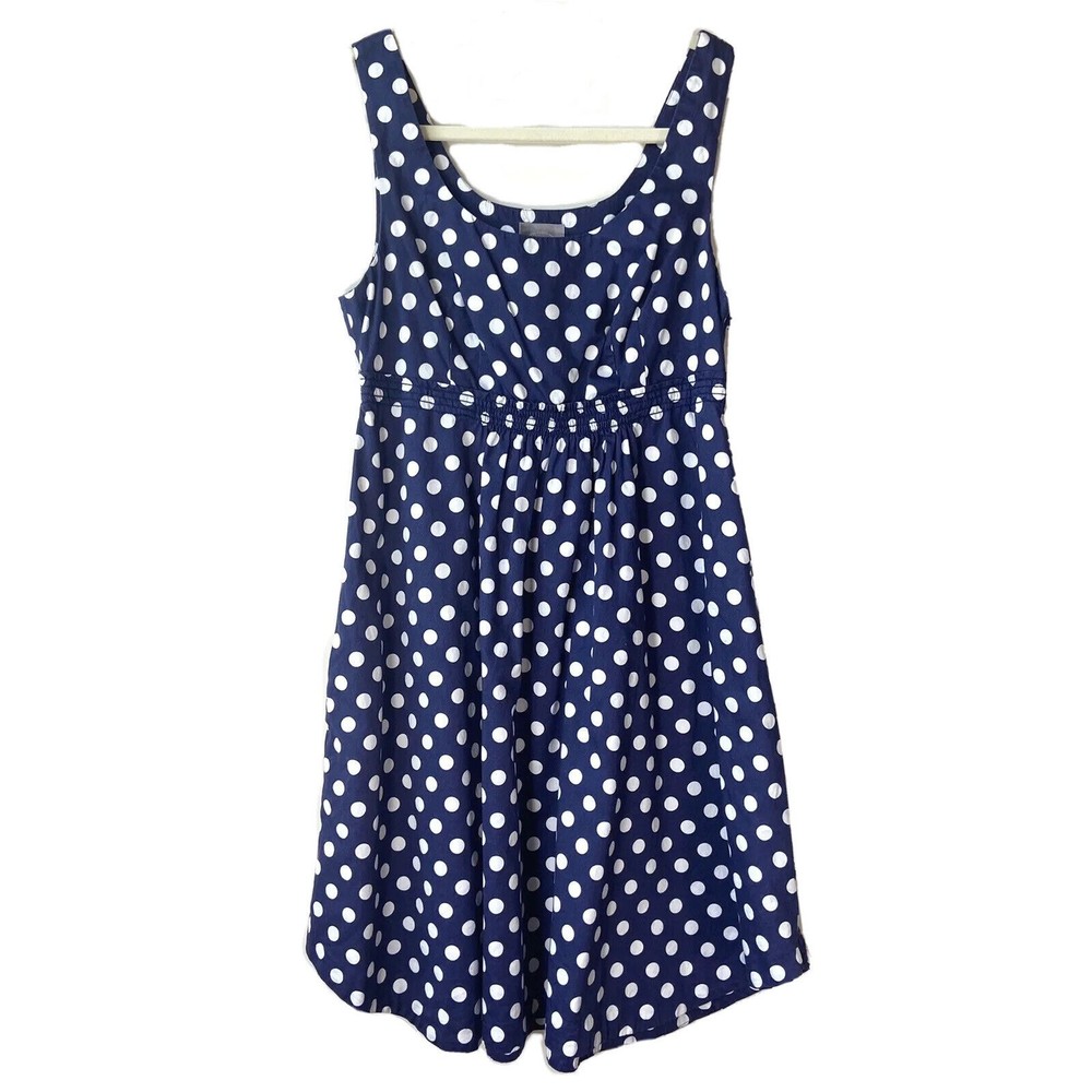 Vanessa Virginia Anthropologie Polka Dot Retro Pinup Fit Flare Dress Size US 6